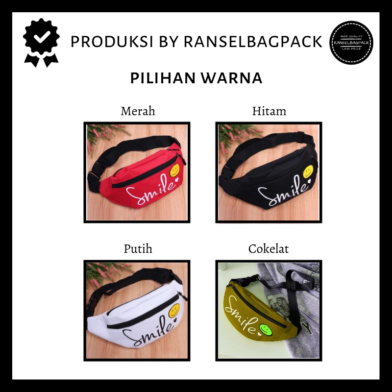 Waistbag Wanita - Tas Selempang Pinggang Dada Remaja Dewasa Model Korea Fashion Kekinian Terbaru Korean Stylish Backpack Kualitas Import Lokal Original Termurah Unisex Perempuan Cewek