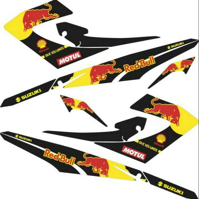 Sticker Satria FU 2014 Striping RedBull