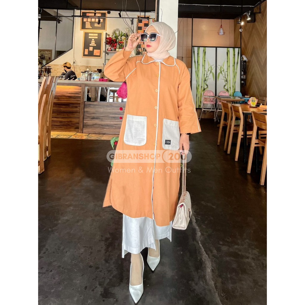 Baju Atasan Tunik Import Terbaru Tunik saku polosTunik TerbaruTunik Import Hits Termurah