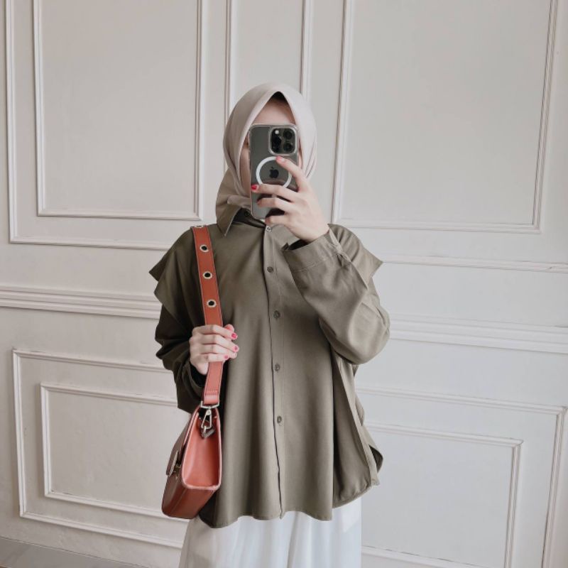 BEFAST - ZFS OOTD Wanita Kemeja Oversize AQILA / BRETA SHAKILA OVERSIZE / Kemeja Casual Wanita Remaja / Kem Polos Formal / Fashion Wanita Kerja / Terbaru 2022 / Kemeja Banyak Warna / Kemeja Remaja Wanita Terlaris