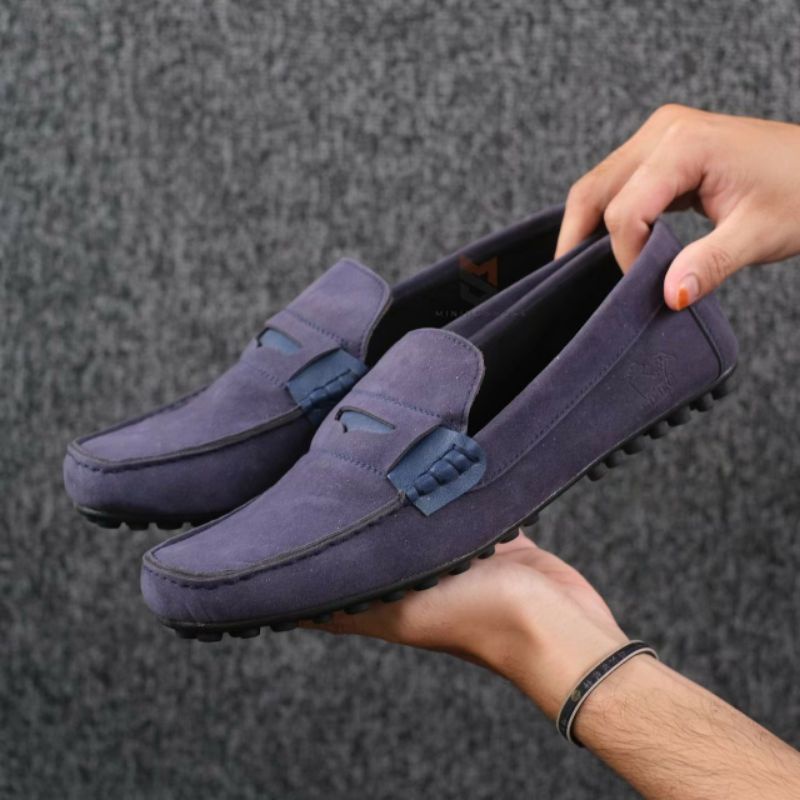 MNG KMTS Sepatu Casual Pria Slip On Kulit Suede Loafers Santai Kasual Main Kondangan Selop Kerja Trendi