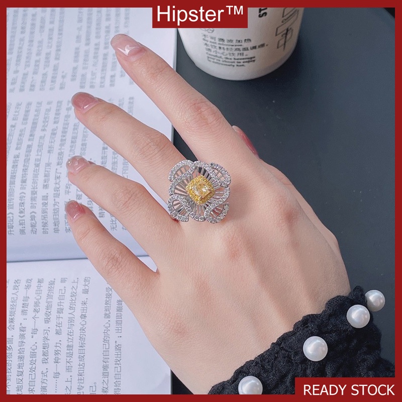 Advanced Custom Ascut Yellow Diamond Clover Ring