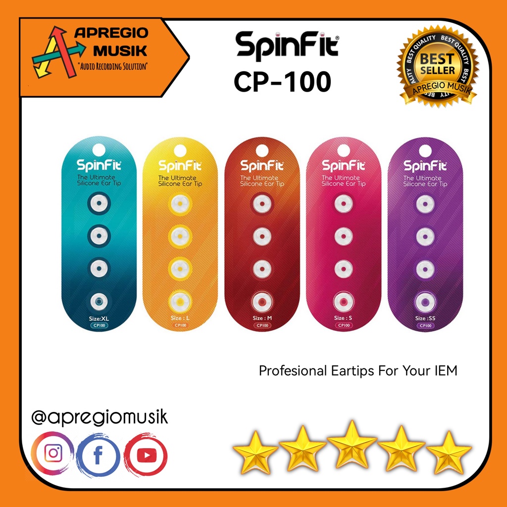 Spinfit CP100 CP 100 Eartips Silicon Original Sepasang