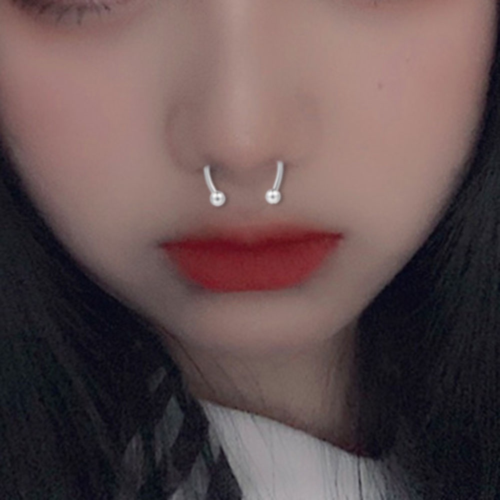 (Cod Tangding) Cincin Hidung Magnetik Tanpa Tindik Bahan Alloy Reusable