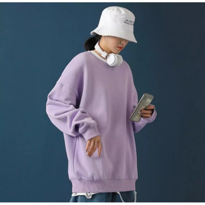 SWEATER LILAC BASIC OBLONG WANITA - READY 18 WARNA