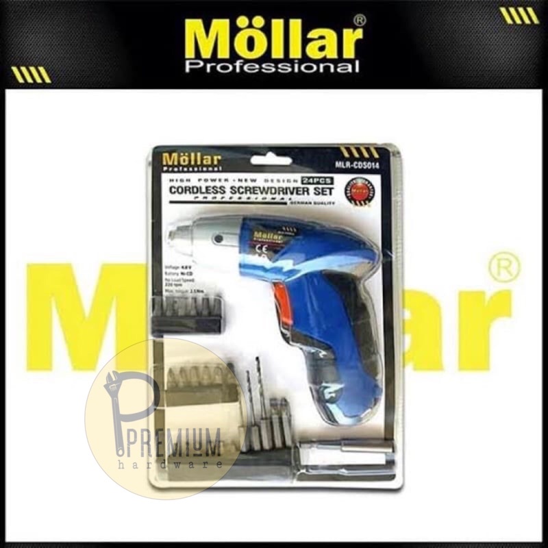 MESIN BOR BATERAI MOLLAR 4,8 V BOR CAS BOR CORDLESS BUKA SEKRUP
