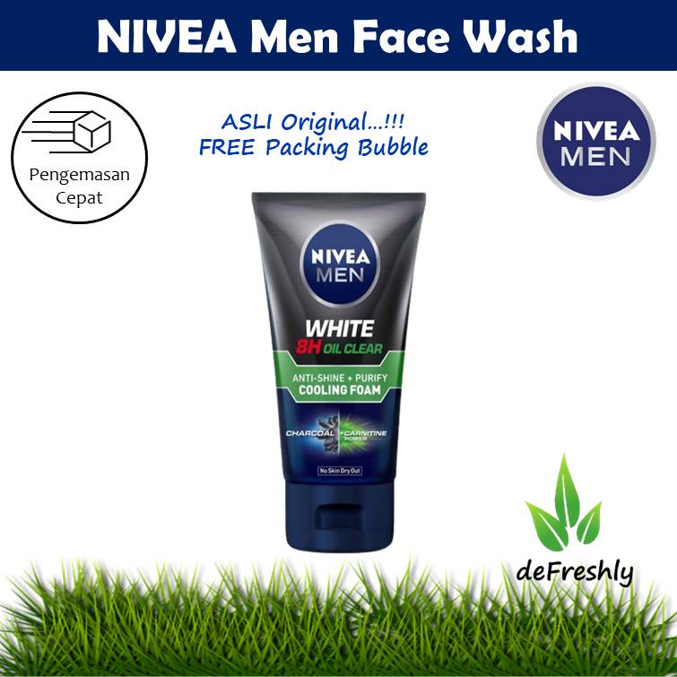 ❤ defreshly ❤ NIVEA MEN Facial Foam - Extra White 10 Effect Dark Spot Minimizer | Acne Oil Clear  | White 8H Oil Clear Anti Shine Purify | White Oil Clear Pore Minimizing Scrub | Acne 8H