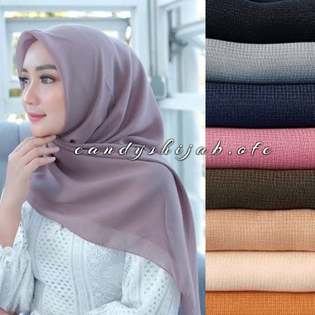 HIJAB SEGI EMPAT BELLA SQUARE - Jilbab Square Polos Pollycotton Murah