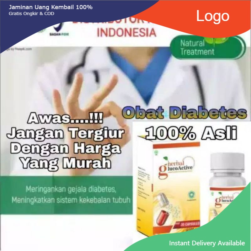 Original BISA COD GLUCOACTIVE Asli obat Herbal Diabetes kencing manis Aman dan Berkualitas sudah ter