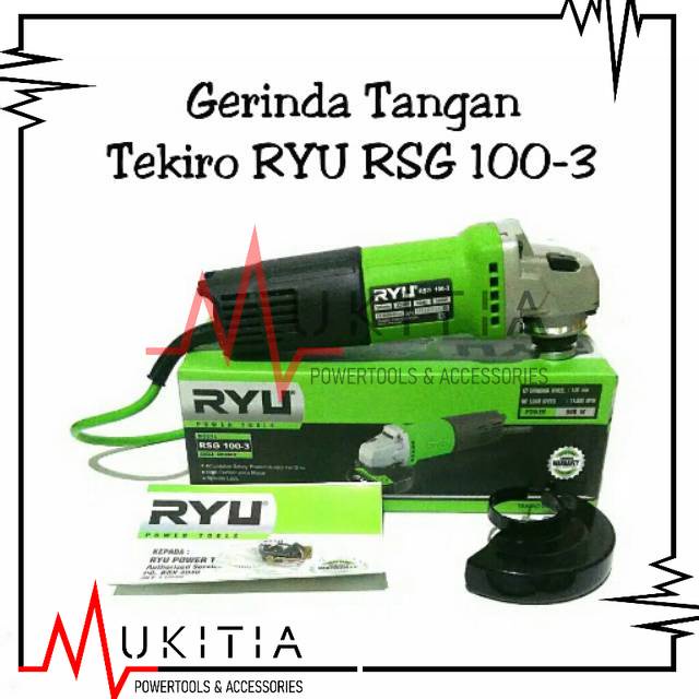 Mesin Gerinda Tangan Tekiro Ryu 4" Disc Angle Grinder Gerinda Ryu Gurinda RYU RSG 100-3 RSG100-3