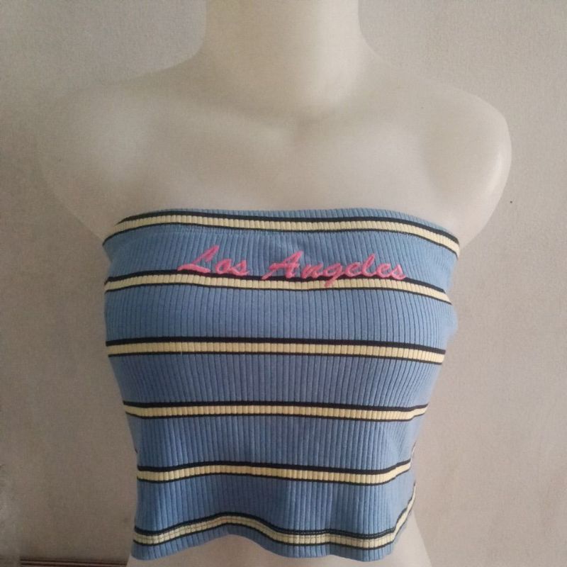 forever 21 rajut kemben blue wanita