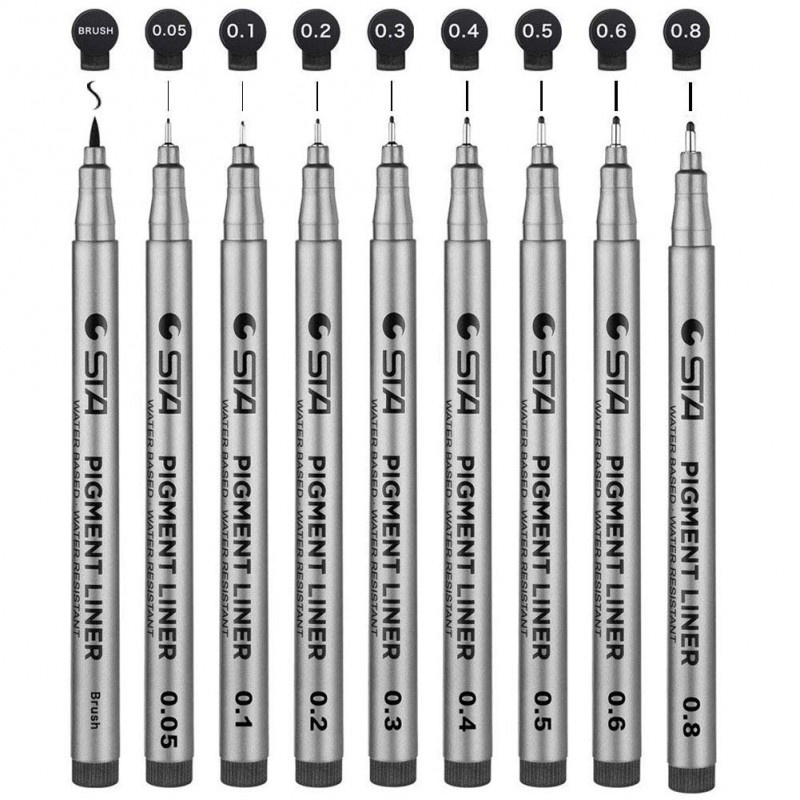 

STA Pigment Liner Satuan / Drawing Pen Waterproof / Fineliner