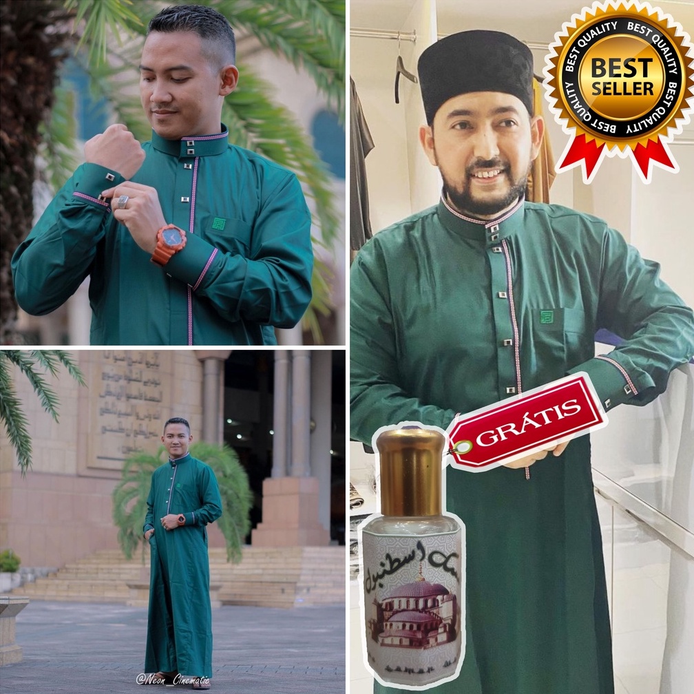Gamis Pria, Jubah Pria Dewasa Premium Import Ajyad Bahan Katun Grade A Terlaris Gratis Parfume Khas 