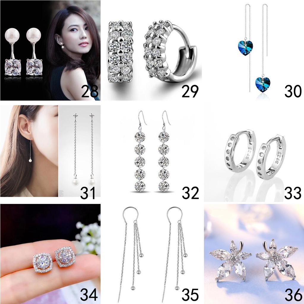 925 anting-anting perak murni, Busana sederhana, Anting-Anting wanita, Perhiasan Fashion Korea, Aksesoris telinga ED009