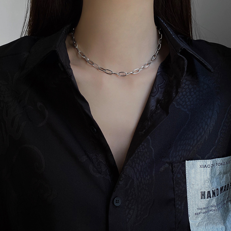 Necklace Short Style Trendy Personality Chain Hip-hop Simple And Versatile Clavicle Chain