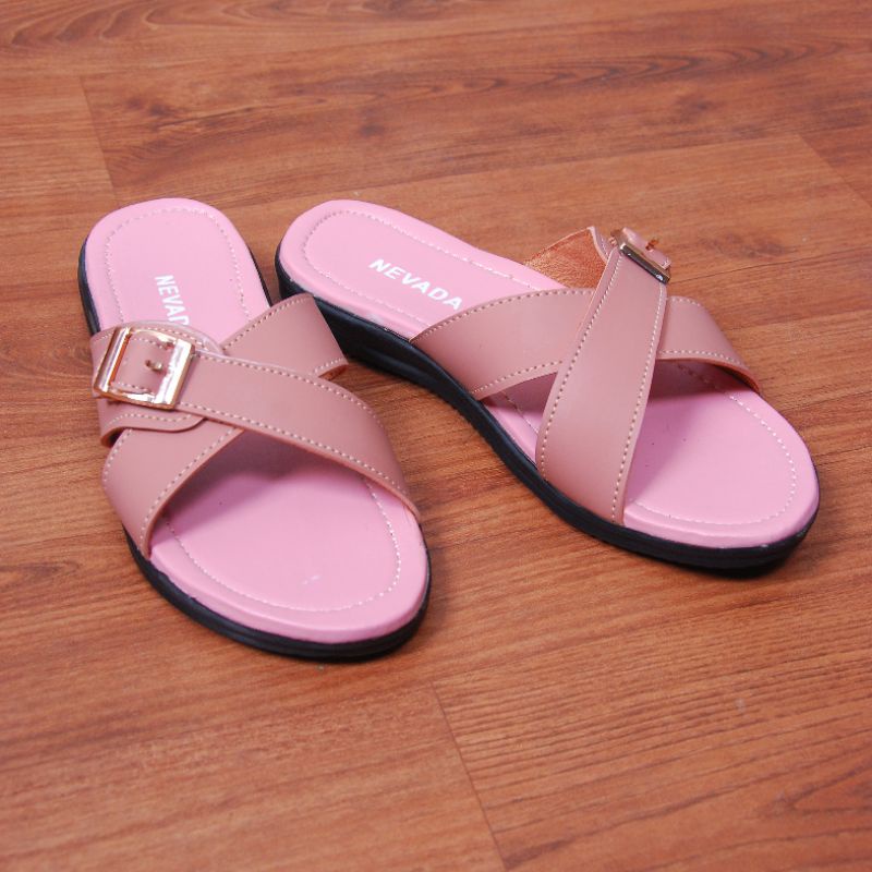 6.6 BIG  SALE !! Sandal nevada wanita/sandal nevada motif silang (NV 02)