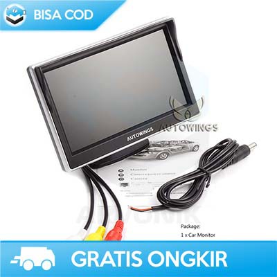 MONITOR PARKIR MUNDUR 5 INCH TFT LCD - LAYAR MUNDUR MOBIL AKSESORIS