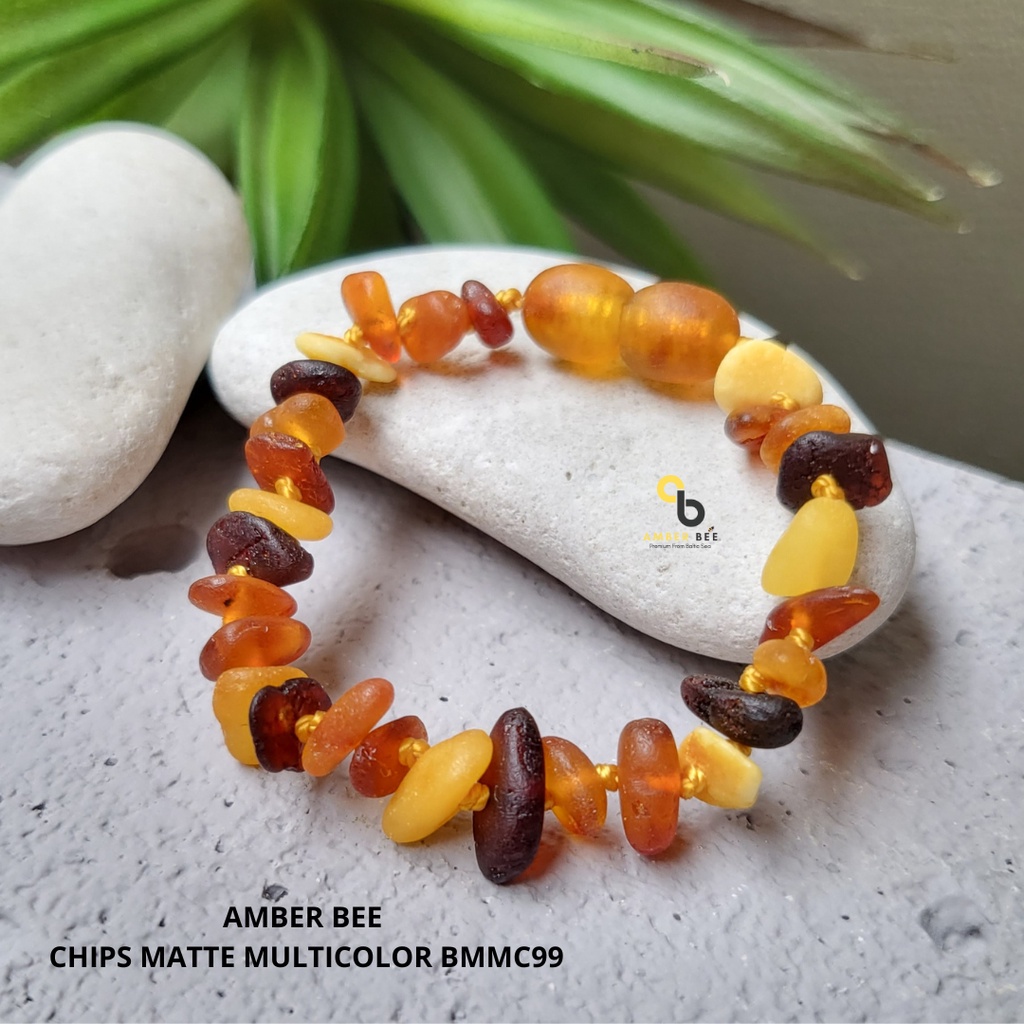 PROMO Gelang Amber Anak Balita Premium Glossy Multicolor Chips BGCM99 By Amber Bee