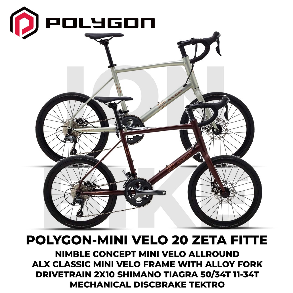 Sepeda Mini Velo 20 Polygon Zeta Fitte Dropbar RoadBike Terbaru Minivelo 451 Balap Road Bike Drop ba