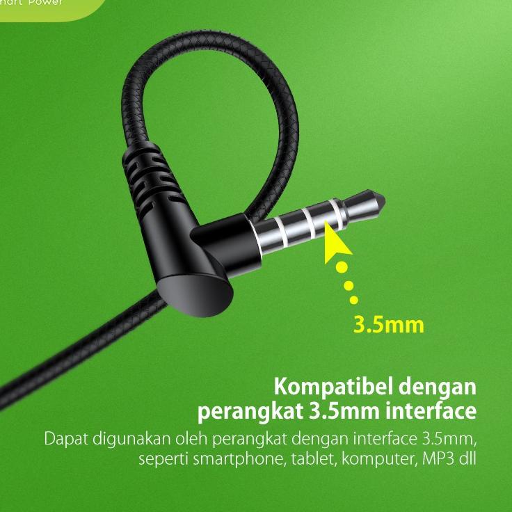 Harga Meriah Headset ROBOT RE101S Wired Handsfree Earphone Subwoofer Bass Headphone Black