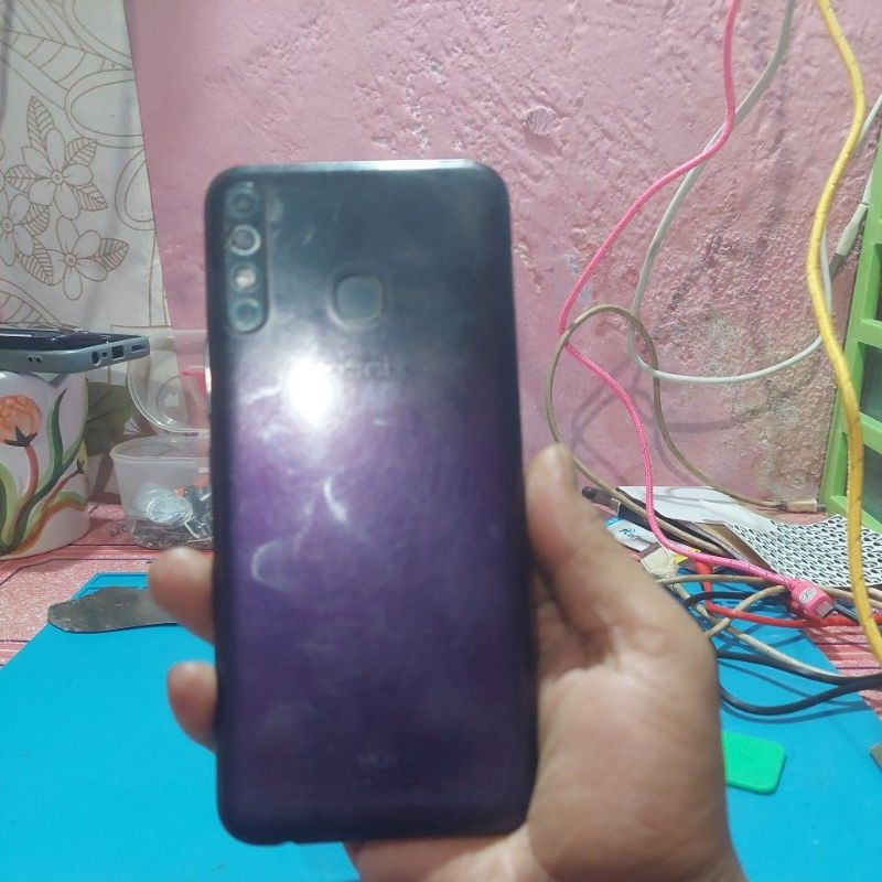 infinix hot 8 minus lcd dan restar" logo