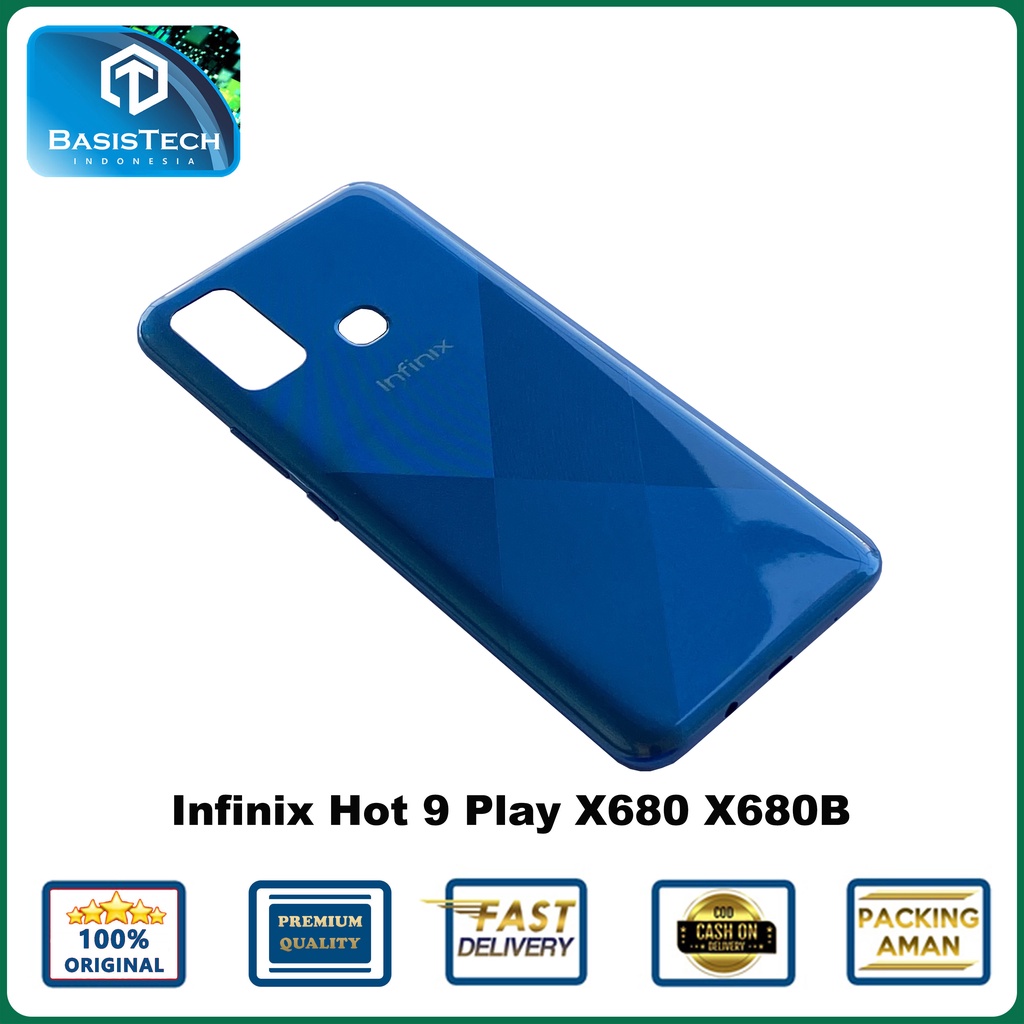 BACK COVER BACKDOOR INFINIX HOT 9 PLAY X680 X680B - BASISTECH ORIGINAL QUALITY