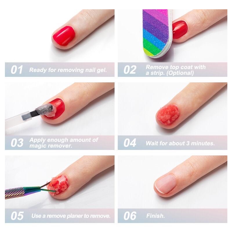 ROSALIND Magic Remover Penghapus Nail Gel / Remover Kutek Gel / Penghapus Kutek Gel