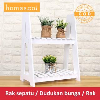 Homes Rak  Tanaman  Bunga Mini untuk Pot Bunga 2 tingkat Rak  