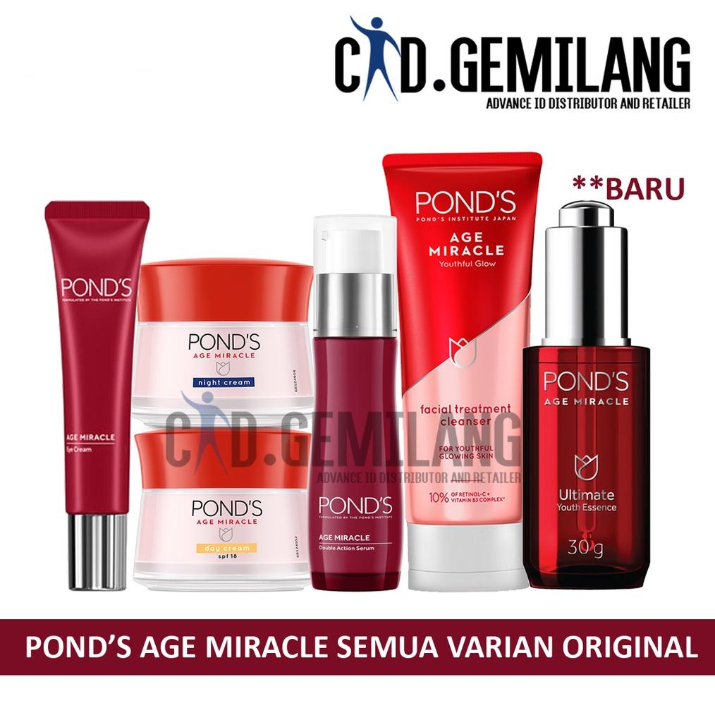 Pond'S Age Miracle Day Night Cream 50 Gram Ponds 50G Siang Malam Serum Foam Eye Cream Essence Whip