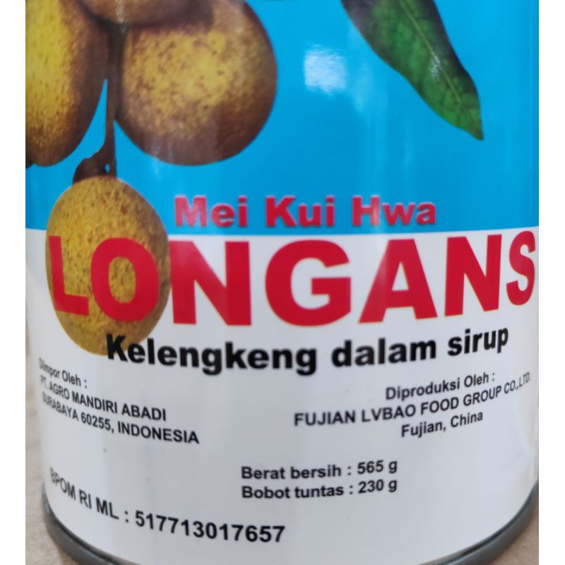 Mei Kui Hwa Longan/Lychee dalam syrup