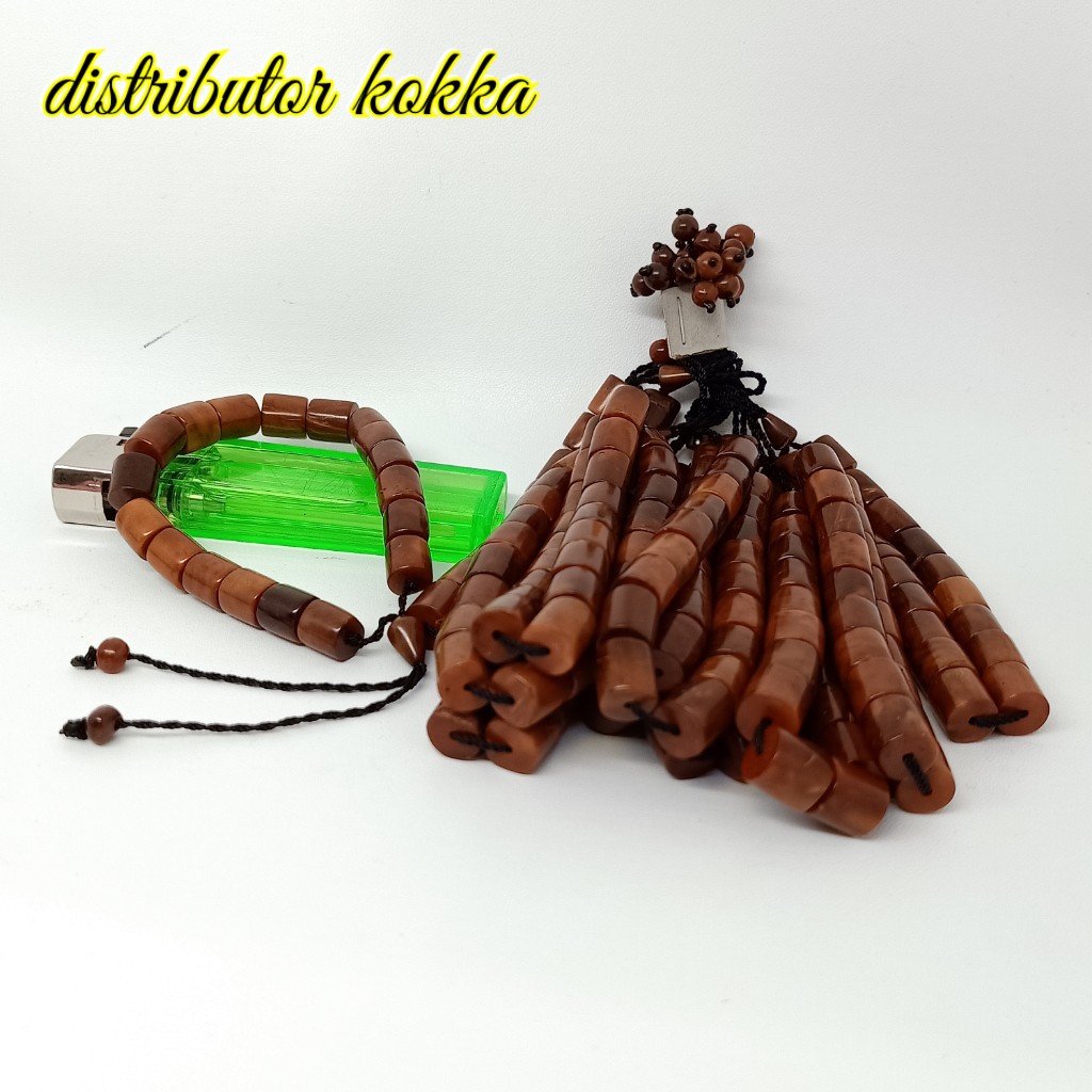 ( SUPER MURAH ) Harga grosir 10 pcs gelang Kokka kaukah tong coklat