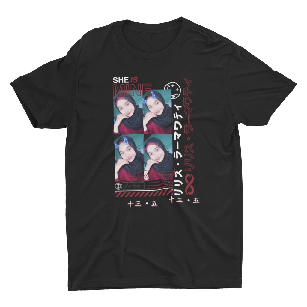 Blurdistrict Kaos Custom Bucin MINE INFINITE Aesthetic Street Wear | Kaos Viral Kaos Mine Hapiness S
