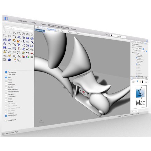 [FULL VERSION] Rhinoceros 5.5.2 Mac Design Software - GARANSI AKTIVASI