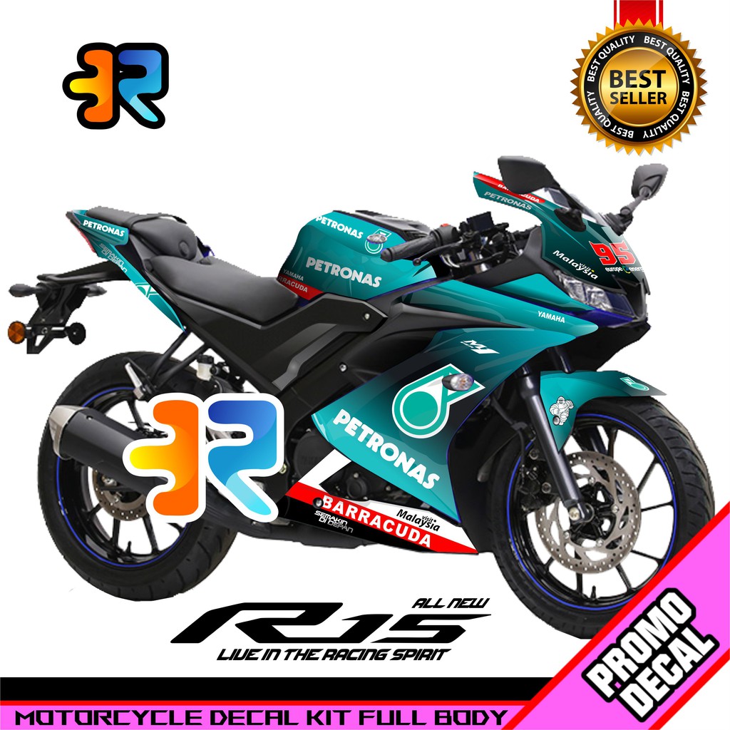 Decal Motor R15 V3 Desain Petronas 2 Sticker Decal Full Body