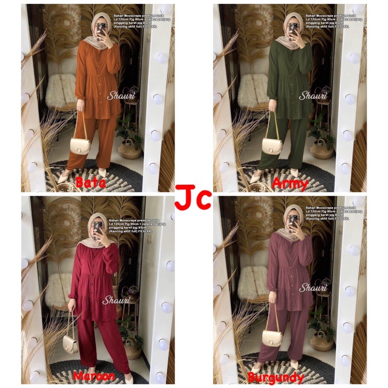 JC/ZR- St shauri / Set Hijab Terbaru Murah / Stelan wanita muslimah terbaru