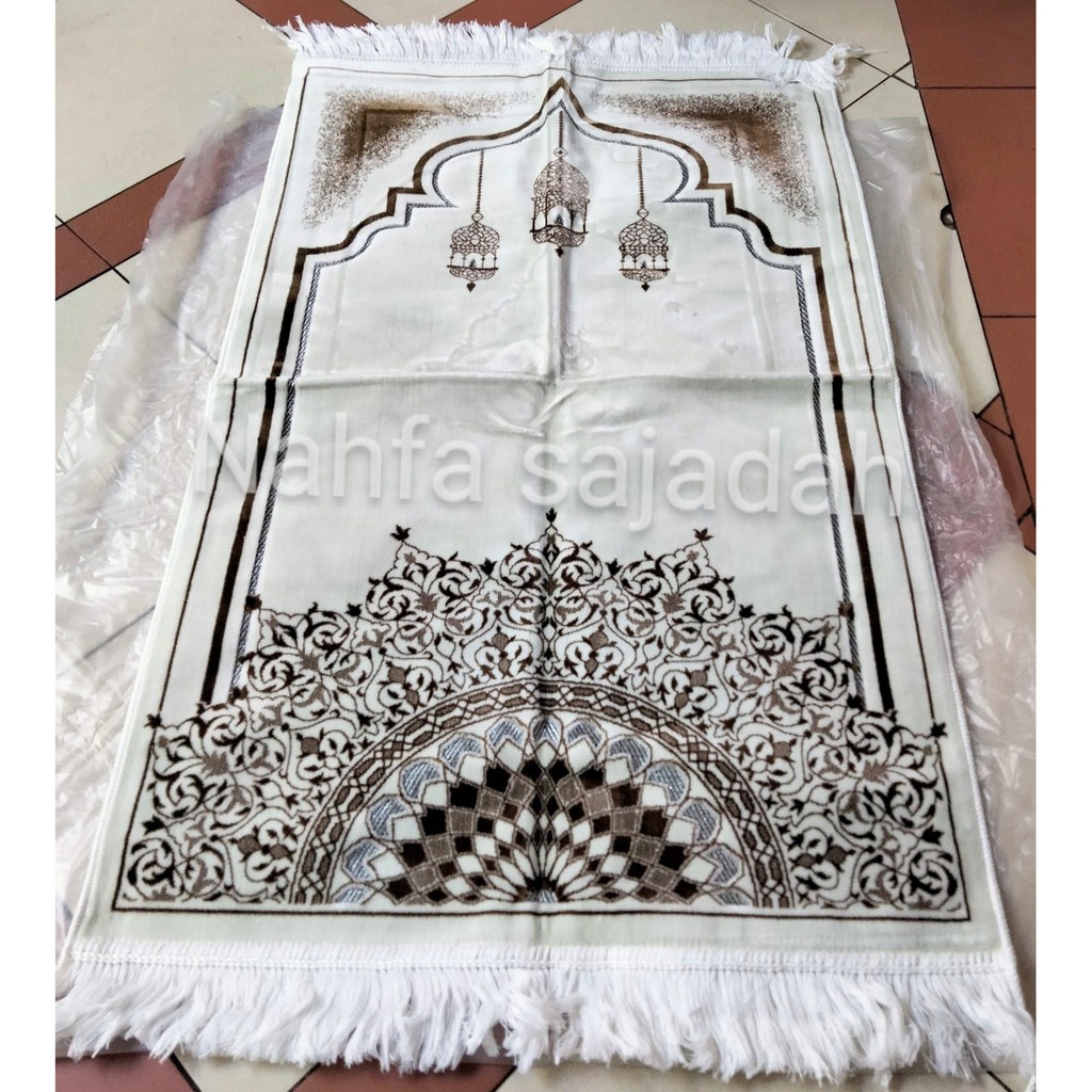 Sajadah Mahar Pernikahan Sajadah Turki Safatex Lurek Sajadah Turki Putih Kombinasi