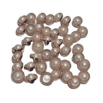 50 pcs kancing Baju Motif Mutiara Timbul Fashion list gerigi 1,3 cm / 1,5 cm