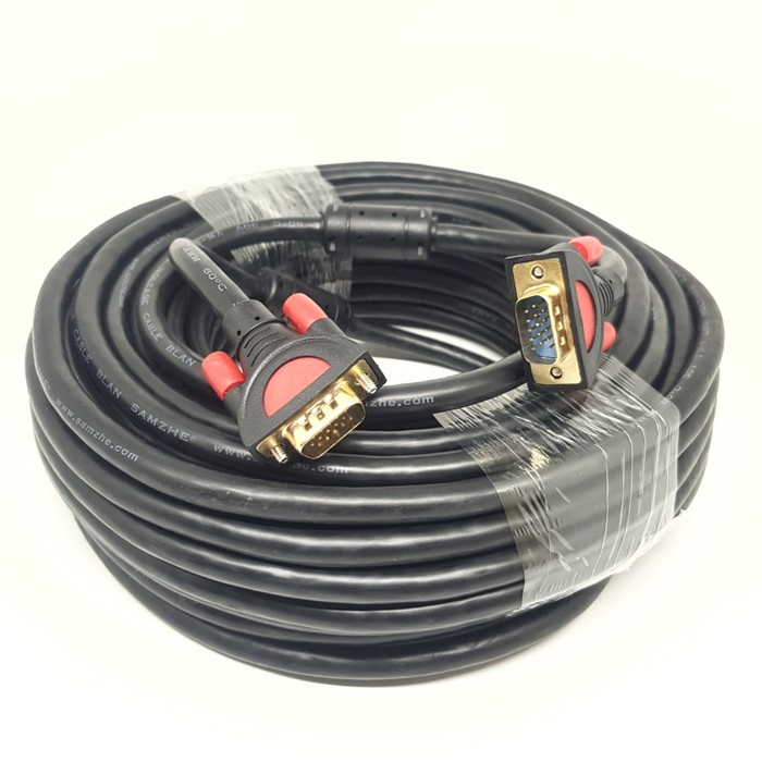 SKU-1074 KABEL VGA 20M 3+9 SUPER HIGH QUALITY GOLD PLATED 20 METER