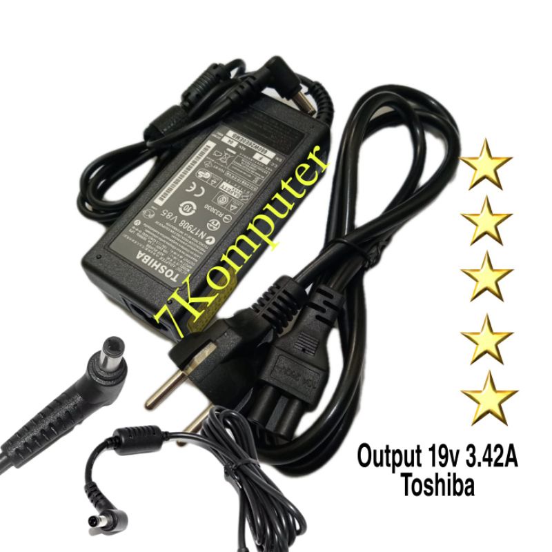 TOSHIBA Charger Laptop Satellite C600 C800 C640 L645 L745 L800 L510 19V 3.42a