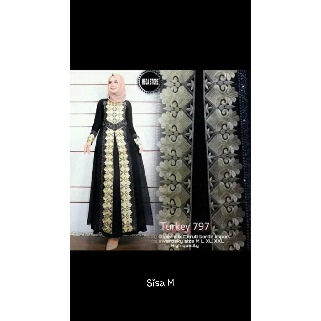 Abaya hitam turkey ori