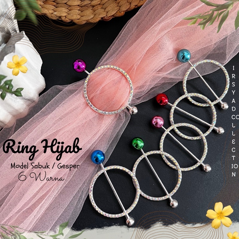 1 Lusin ( 12 pcs ) Ring Sabuk gesper Hijab / Ring Hijab