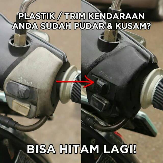 Penghitam Permanen 1 Liter Motor dan Mobil/ Dasboard/ Spackboar/ Trim