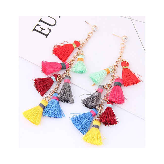 LRC Anting Tusuk Elegant Tassel Decorated A5032X