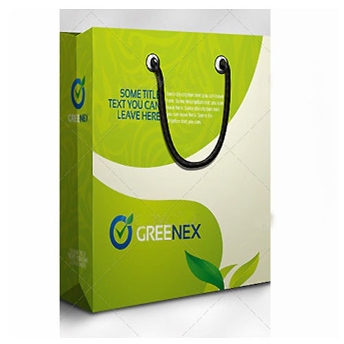 template desain shopping kantong kemasan paper bag vektor design