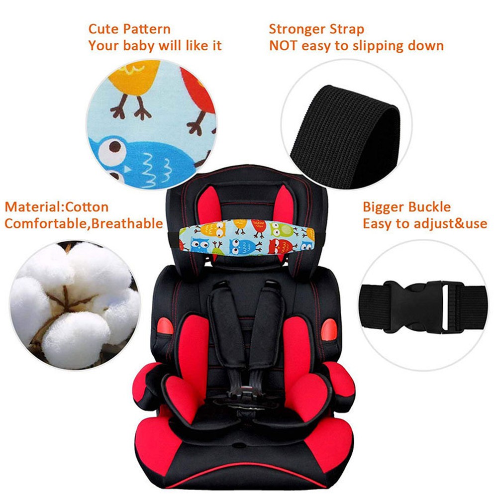 Sabuk Penyangga Kepala Bayi Adjustable Untuk Stroller / Car Seat