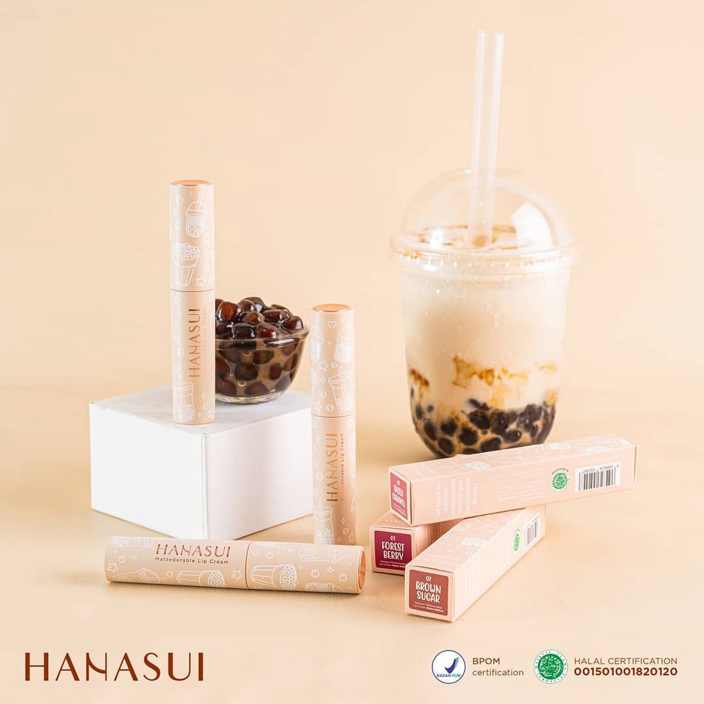 Hanasui Boba Lip Cream Read All Shade 01-06