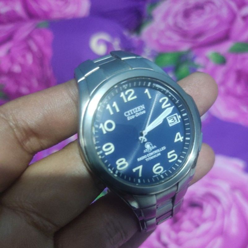 citizen attesa eco-drive radio controlled titanium