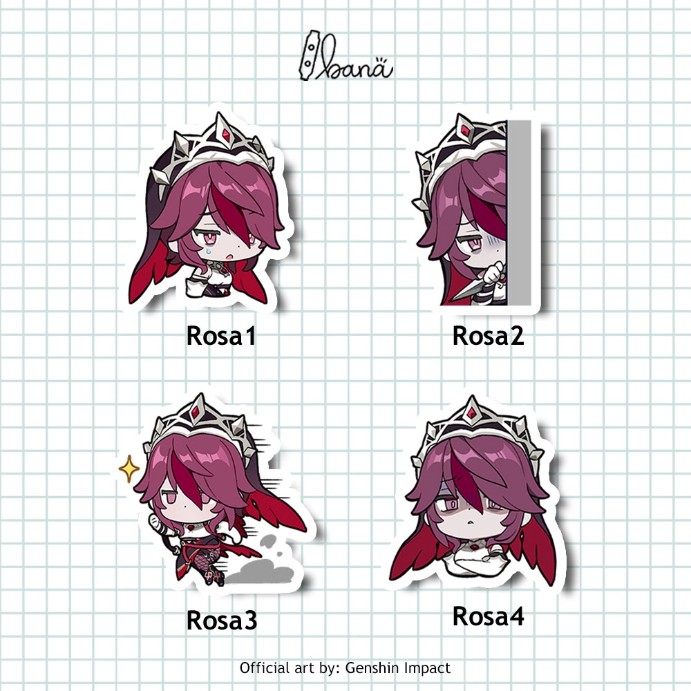 

[BANA] Stiker Genshin Impact ROSARIA Sticker Bijian Vinyl Waterproof