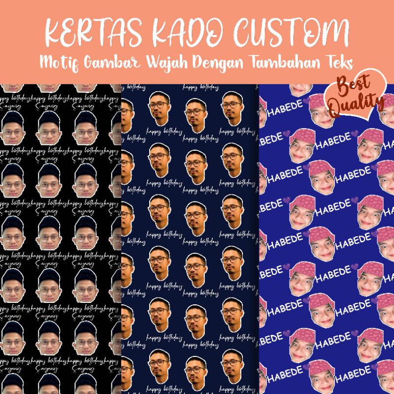 

Kertas Kado Custom Wajah Ayang