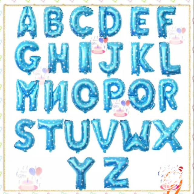 Jual Balon huruf biru | Shopee Indonesia